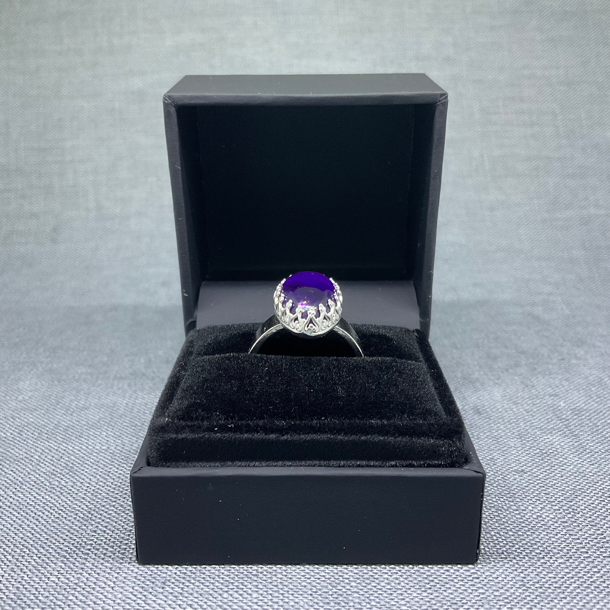 Amethyst Marquise Sterling Silver Ring