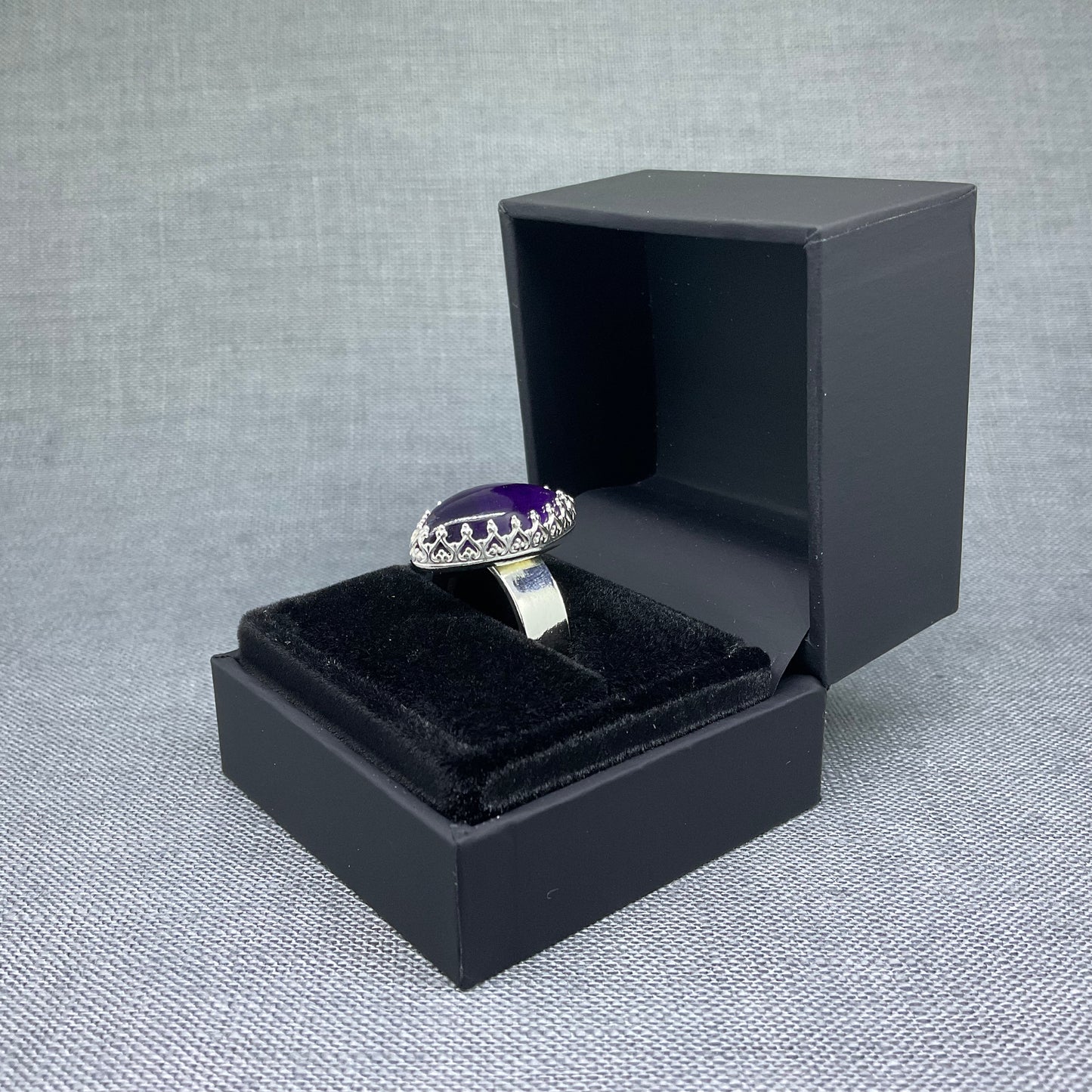 Amethyst Marquise Sterling Silver Ring