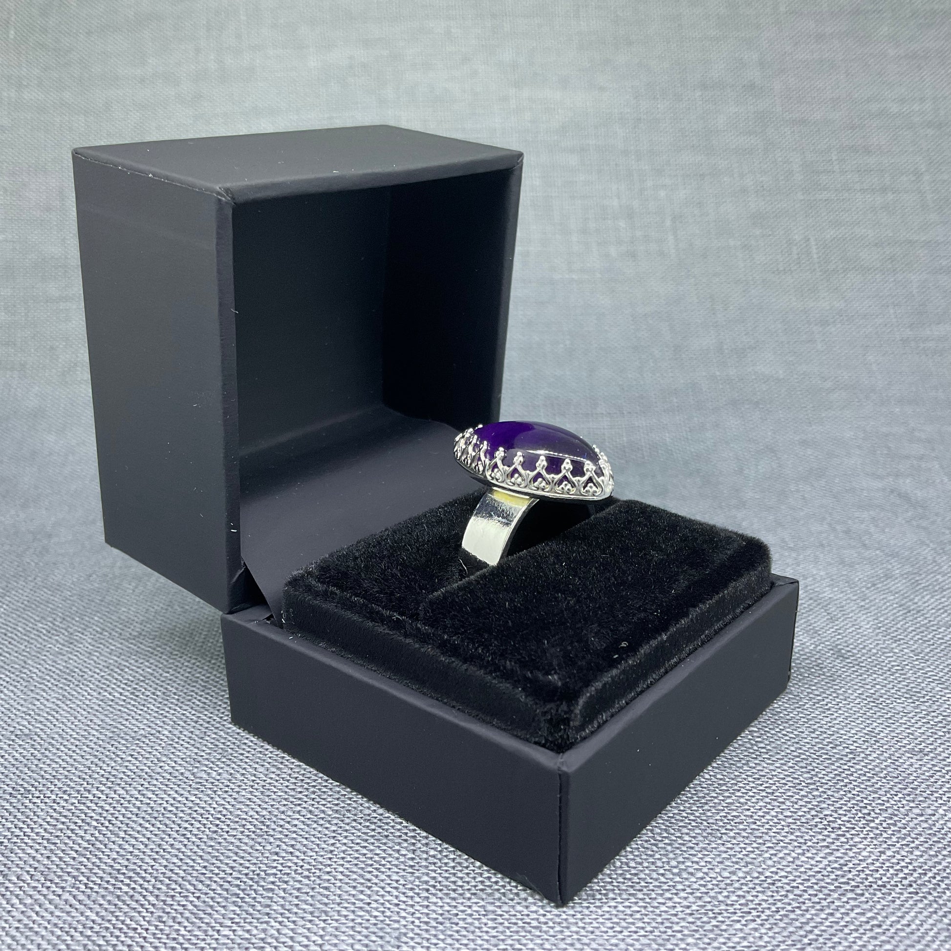 Amethyst Marquise Sterling Silver Ring